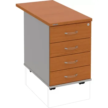 Zásuvkový kontejner Kancelářský kontejner K 34 C N 80 - TŘEŠEŇ , ŠEDÁ