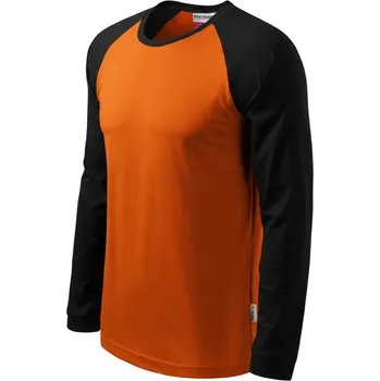 PÁNSKÉ TRIČKO oranžové Malfini Street LS (Pánské tričko dlouhý rukáv)