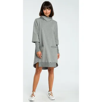 Dámské šaty Ležérní šaty MOE z teplákoviny, nad kolena, velikost 44