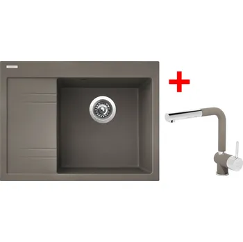 Granitový dřez Sinks RIM 650 P Truffle + Mix 3 P GR RIM 650 P Truffle + Mix 3 P GR