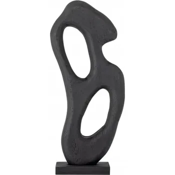 Bloomingville ELYA Dekorativní soška - Dřevěná figurka / Černá