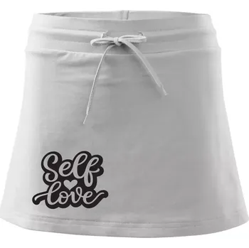 Dámská sukně Self love - Sportovní sukně - two in one - L ( Bílá )