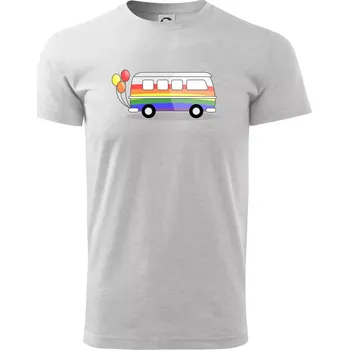 Pánské tričko LGBT busík - Triko extra velké (5-8XL) - 7XL ( Světlešedý Melír )