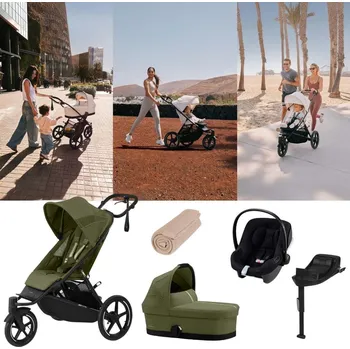 Kočárek CYBEX Avi Spin Kočárek trojkombinace Moss Green