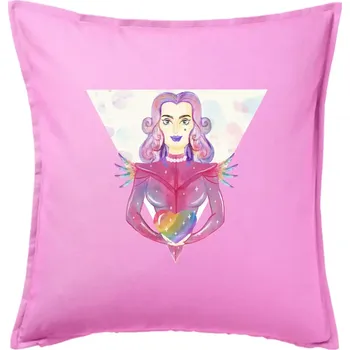 Polštář Pride múza - Polštář 50x50 - 50x50 - Pouze potah ( Růžová )