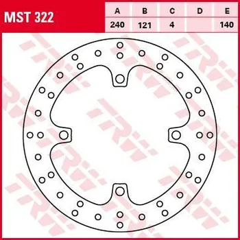 Brzdový kotouč TRW MST322 brzdový kotouč