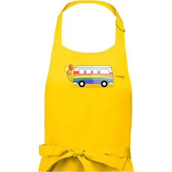Kuchyňská zástěra LGBT busík - Dámská zástěra na vaření - Univerzální velikost ( Žlutá )