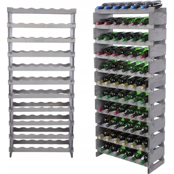 Stojan na víno Stojan na láhve modulární regál na víno 11x6 lahví VELKÝ, MONTÁŽ BEZ NÁŘADÍ
