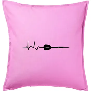 Polštář EKG šipka v letu - Polštář 50x50 - 50x50 - Pouze potah ( Růžová )