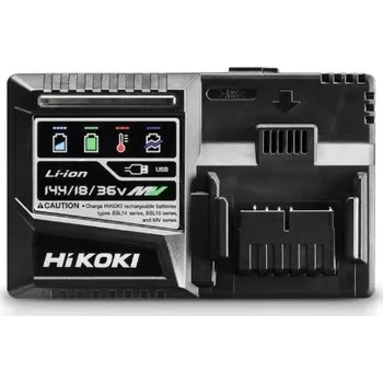 HIKOKI Superrychlá nabíječka pro 14,4 V - 18 V lithium-iontové zasouvací akumulátory s USB nabíjecím portem UC18YSL3W0Z