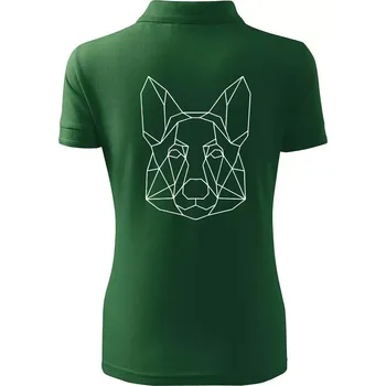Německý ovčák - Geometrie - Polokošile dámská Pique Polo - L ( Lahvově zelená )