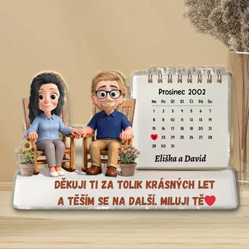 Plakát Akrylový plak - Děkuji Ti za tolik krasných let 20 cm + stojanem