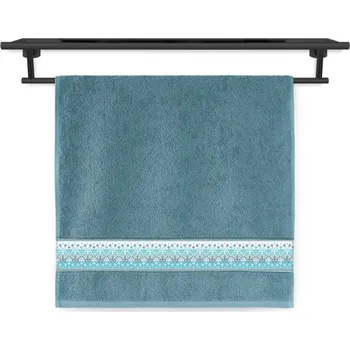 Ručník Froté ručník 50x100 NORA TISK 450g Norský vzor petrolej