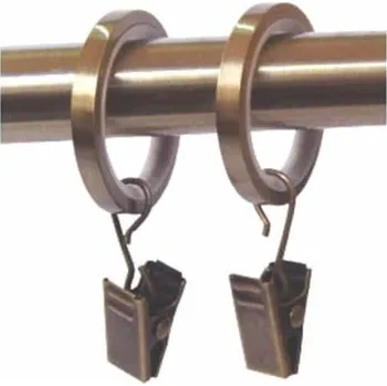 URBÁNEK Garnýže GE - kroužek se žabkou pro tyč pr.16 mm plochý - Antická mosaz