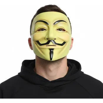 Karnevalová maska Maska Anonymous Vendeta žlutá