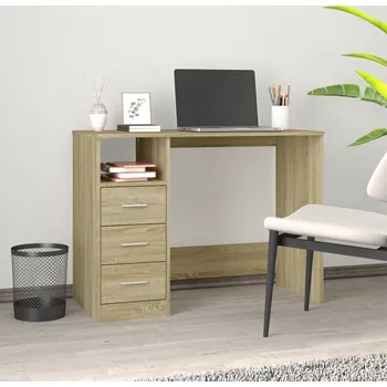 Psací stůl vidaXL Psací stůl se zásuvkami 102x50x76 cm kompozitní dřevo [823034] Barva: dub sonoma