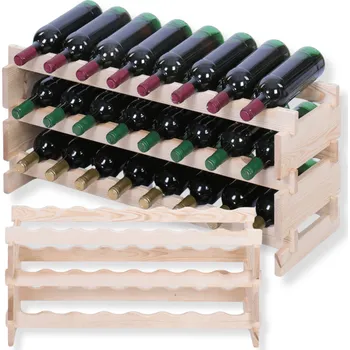 Stojan na víno Stojan na víno modulární regál na lahve 3x8 lahví - PRO VŠECHNY TYPY LAHVÍ