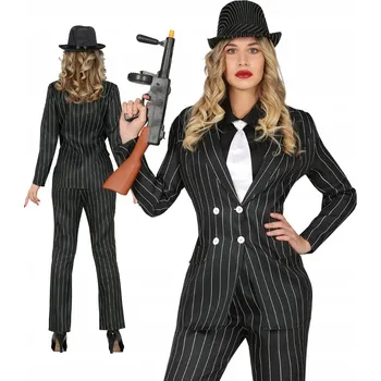 Karnevalový kostým KOSTÝM PANÍ GANGSTEROVÁ vel. M 38-40
