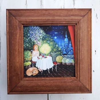 Zahradní dekorace Zuzana Honsová Ona na terase 23 x 23 cm