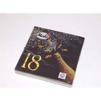Papírový kapesník Ubrousky MAKI L (20ks) “18“ zlaté /SL_OG_054901/