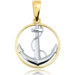 OLIVIE MINET Zlatý přívěsek kotva Au 585/1000