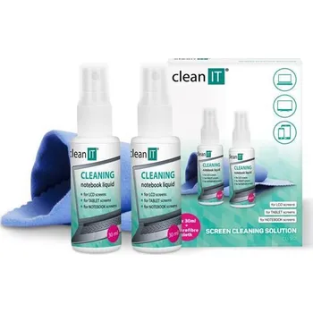 Čistící sada clean IT CL-182 čistící roztok na obrazovky s utěrkou 2x 30 ml