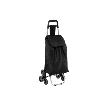 Casa Si Cara Nákupní vozík na kolečkách – černý, 6kolový, 30 l