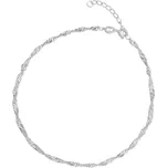 Olivie Stříbrný řetízek na nohu 23-26cm SINGAPORE 7637