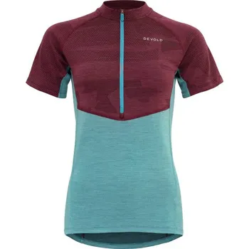 Dámské tričko Dámské merino tričko se stojáčkem na zip DEVOLD Standal Merino Tee Zip Neck Wmn, Tropical - S