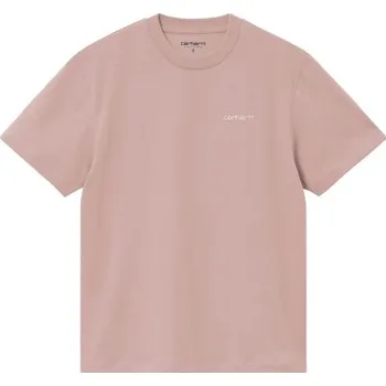 Dámské tričko TRIKO CARHARTT WIP Script Embroidery S/S - růžová - S + při osobním odběru 941 Kč