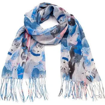 Šála Šála klasická - modro-bílá s pejsky