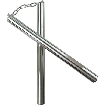 Sebeobrana AF Ocelové nunchaku "SILVER STEEL" dlouhé