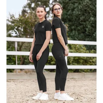 Jezdecké oblečení Waldhausen Rajtky Essential, silikonový sed, dámské, černé, 36