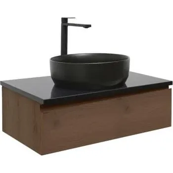 Šatní skříň Swiss aqua technologies Koupelnová skříňka s umyvadlem SAT B-Way 59x30x45 cm ořech mat BWAY60NUTZUB