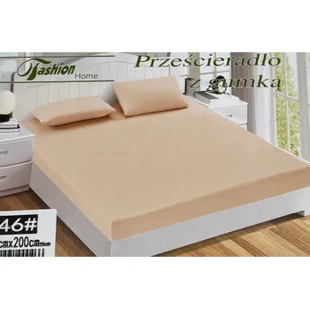 Prostěradlo Prostěradlo s gumou 90x200 bavlněný satén měkké béžové