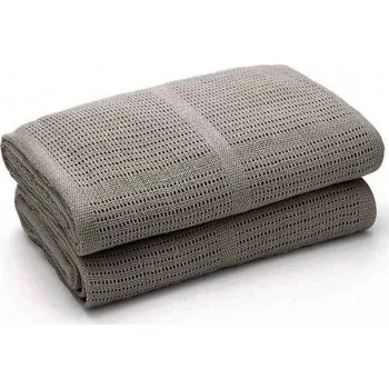 Dětská deka Lorelli Dětská háčkovaná bavlněná deka 75x100 cm Grey