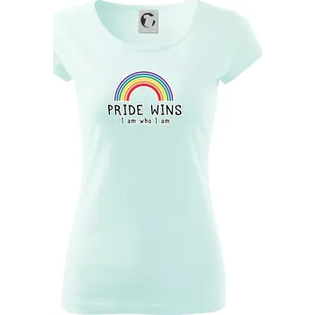Dámské tričko Pride wins i am who i am - Dámské triko Pure - L ( Frost )