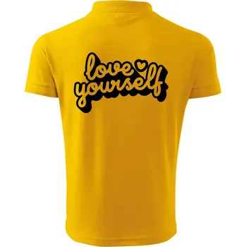Pánská košile Love Yourself - Polokošile pánská Pique Polo 203 - 2XL ( Žlutá )