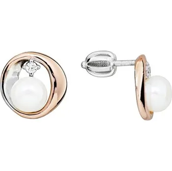 Náušnice MOISS stříbrné náušnice BICOLOR ROSE