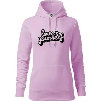 Dámská mikina Love Yourself - Mikina dámská Cape s kapucí - XS ( Orchid )