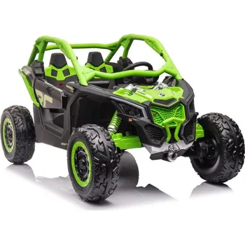 Dětské vozidlo BRP Elektrické autíčko Can-Am Maverick X RS TURBO RR Model 2026 2x24V 4x200W - zelená Dálkové ovládání v ceně