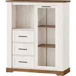 PROVANCE 15 vitrína široká nízká, dub stirling/borovice andersen