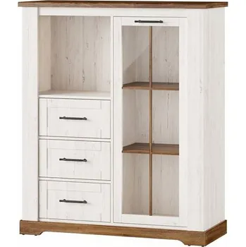 police PROVANCE 15 vitrína široká nízká, dub stirling/borovice andersen