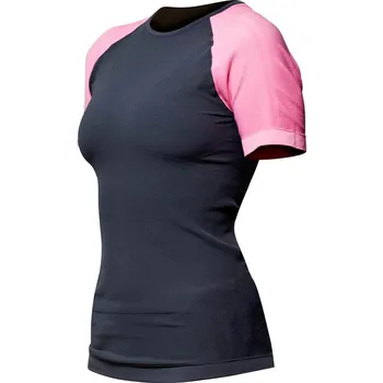 Dámské termoprádlo Stormax Dámské funkční triko krátký rukáv růžové/černé