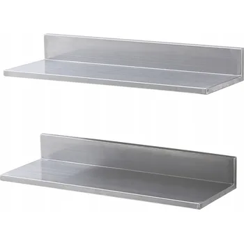 police SucceBuy Závěsná kuchyňská police Nerezová Ocel 430 610x218x85MM 2 díly