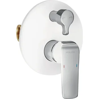 Vodovodní baterie Vanová podomítková baterie s přepínačem Nobless Tina bí/chr