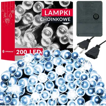 Vánoční dekorace Vánoční osvětlení na stromeček Springos venkovní 15,5 m 101 - 200 světýlek