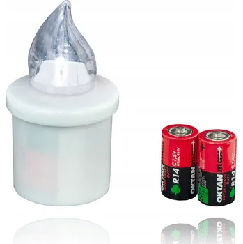 Svíčka SUBITO COMET ELEKTRICKÁ NÁPLŇ HŘBITOVNÍ SVÍČKA LED BÍLÁ (sada 12 Ks)