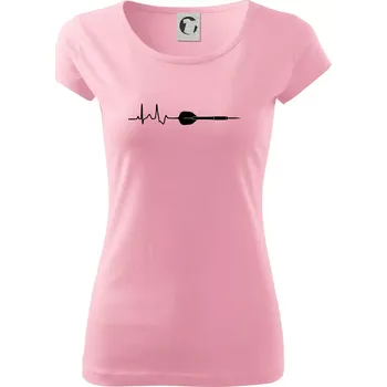 EKG šipka v letu - Dámské triko Pure - S ( Růžová )