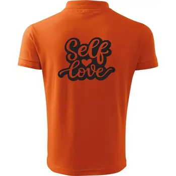 Pánská košile Self love - Polokošile pánská Pique Polo 203 - 5XL ( Oranžová )
